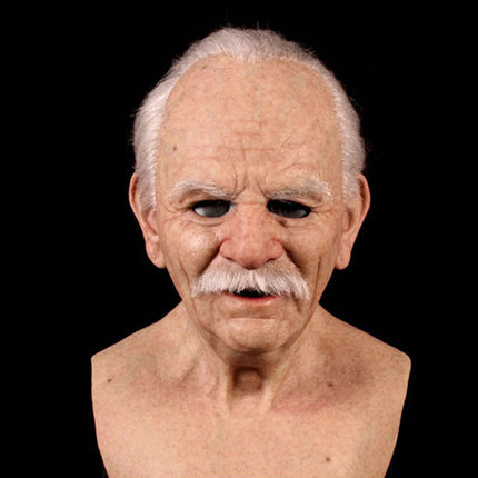Halloween Mask Realistic Old Man, Full Face Mask for Cosplay and Parties – image 9