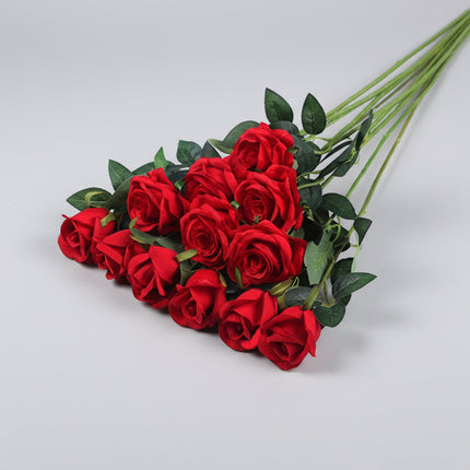 Artificial Rose Bouquet for Home Decor | Maintenance-Free Red Roses for Mother's Day and Events
