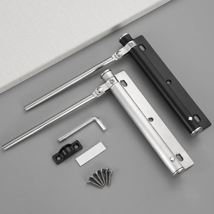 Automatic Door Closer for Home, Office and Shop Doors, Self Closing Hardware in Silver or Black for Quiet, Private Rooms