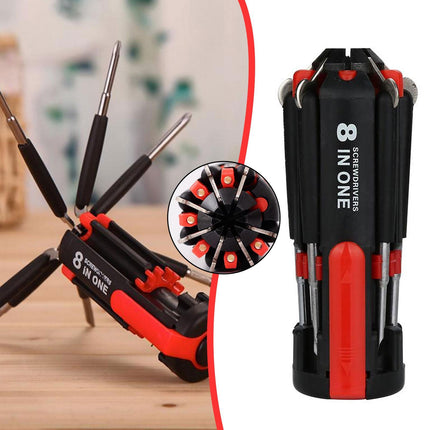 Multifunctional Screwdriver Set with 8 Tools | Ergonomic Grip for Easy Use