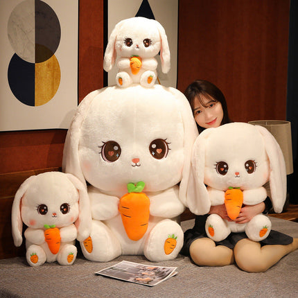 Plush Bunny Stuffed Animal, Soft Fluffy Rabbit Toy in 30, 40, 50 and 80 cm Sizes, Nursery Decor Gift for Kids