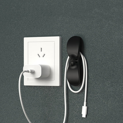 Adhesive Cord Organizer with Adjustable Slots, Cable Management Clips for Desk, Wall and Home in Black, Grey or White