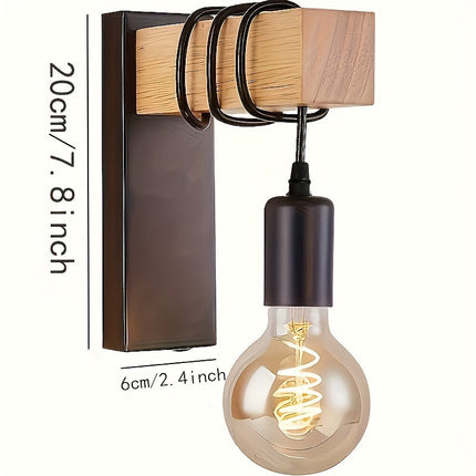 Modern Industrial Wall Sconce with E27 Base & Metal Finish | Versatile Lighting for Bedrooms and Hallways