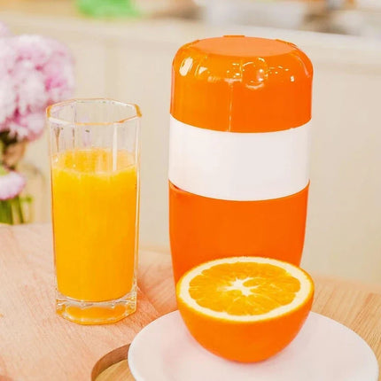 Manual Citrus Juicer with Ridged Reamer and Built In Strainer, Compact Hand Press for Home and Travel