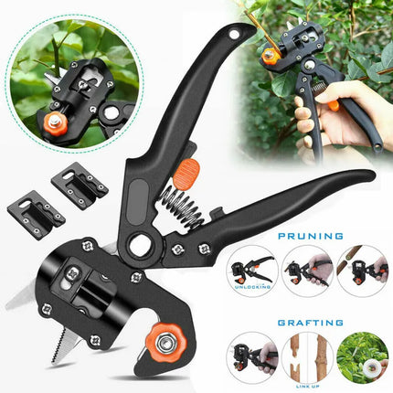 Garden Pruning and Grafting Tool with Sharp Blades and Ergonomic Grip for Shaping and Grafting