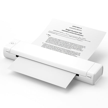 Portable A4 Thermal Printer, Inkless Mobile Document Printer with 13mm/s Monochrome Printing