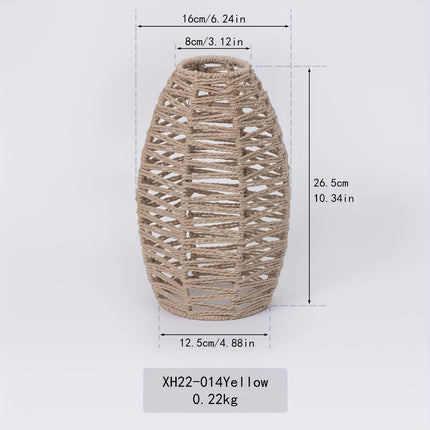 Handwoven Paper Rope Pendant Shade with Unique Artisanal Finish | Soft Ambient Lighting for Coastal and Bohemian Interiors