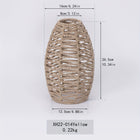 Lamp Shade for Pendant Light, Handwoven Paper Rope Chandelier Shade, Woven Pendant Light Shade in Boho Style_04