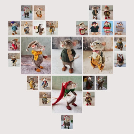 Needle Felted Mouse Figurine, Handmade Gifts and Christmas Decorations – image 26
