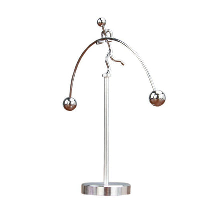 Stainless Steel Balancing Sculpture with Modern Design | Unique Home Decor for Creative Spaces