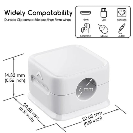 Magnetic Cable Organizer, Adhesive Cable Clips for Desk Cable Management – image 9