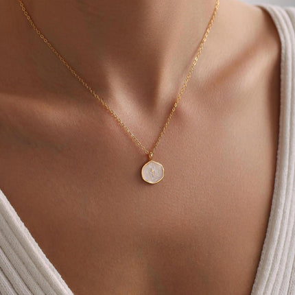 Dainty Cross Necklace with Adjustable Chain | Elegant 18K Gold Plated Jewelry for Everyday Wear
