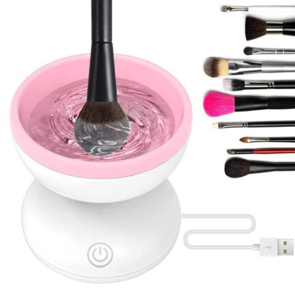 Automatic Makeup Brush Cleaner, Washes Cosmetic Brushes in Minutes and Lifts Leftover Product and Oils