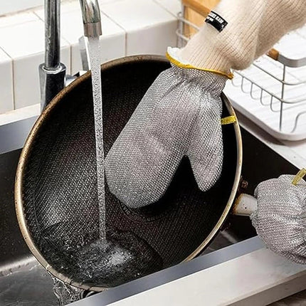 Non-Scratch Dishwashing Gloves with Reinforced Grip | Durable Kitchen Protection for Easy Cleaning