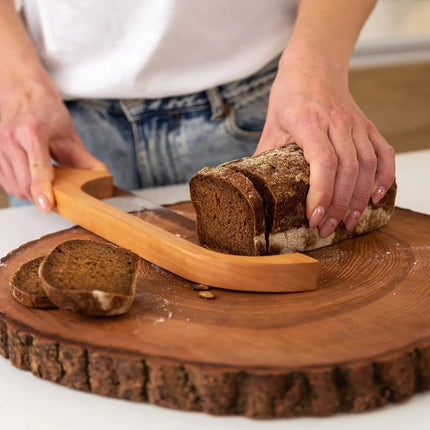 Bread Bow Knife for Crusty Loaves, Bow-Shaped Bread Slicing Knife with Comfortable Grip for Even Homemade Bread Slices
