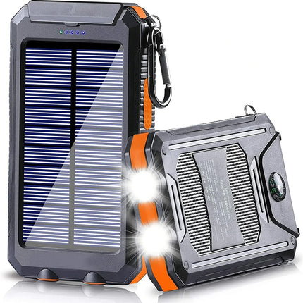 High-Capacity Solar Power Bank with Dual USB Ports | Portable Charger for Outdoor Adventures