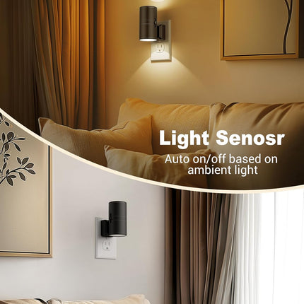 LED Night Light with Dusk-to-Dawn Sensor & Adjustable Brightness | Compact Plug-in Lamp for Energy-Efficient Illumination