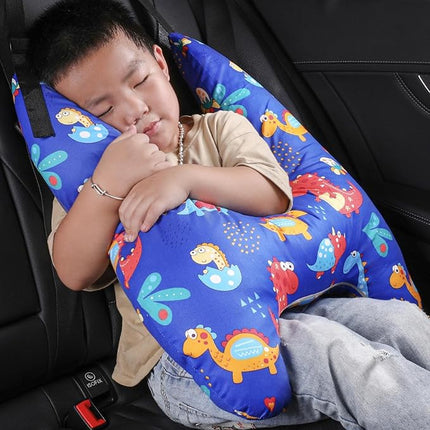 Kids Car Travel Pillow, Seat Belt Cushion with Soft Plush Padding, 14 Designs, for Children on Long Car Rides