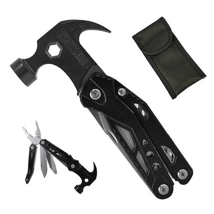 19-in-1 Multitool with Hammer, Screwdriver and Bottle Opener, Pocket Multi Tool for Camping, Hiking and Home Repairs