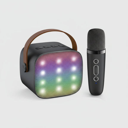 Portable Karaoke Machine with Bluetooth Speaker & LED Lights | Fun Singing for Kids and Family Parties