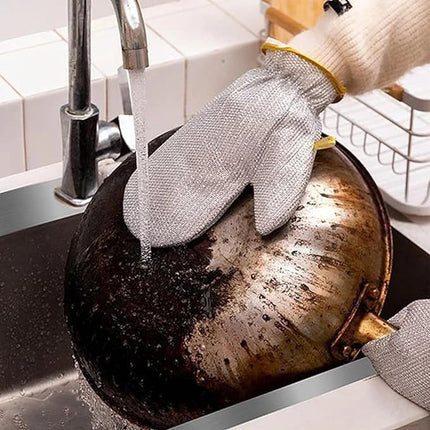 Non-Scratch Dishwashing Gloves with Reinforced Grip | Durable Kitchen Protection for Easy Cleaning
