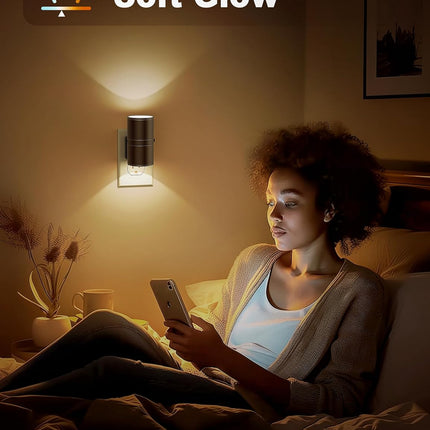 LED Night Light with Dusk-to-Dawn Sensor & Adjustable Brightness | Compact Plug-in Lamp for Energy-Efficient Illumination