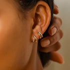 Hypoallergenic Earrings for Women, Gold Huggie Hoop Earrings in 14K Gold Plated Brass, Mothers Day Gift for Mom_00