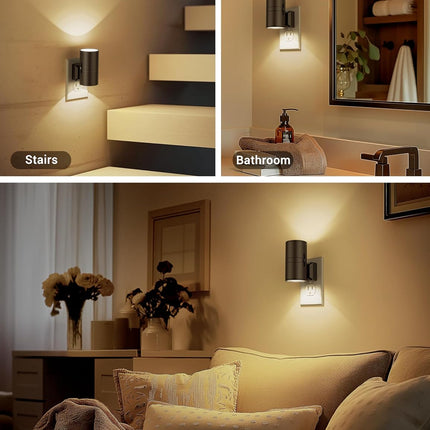 LED Night Light with Dusk-to-Dawn Sensor & Adjustable Brightness | Compact Plug-in Lamp for Energy-Efficient Illumination