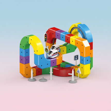 Toy Building Blocks Marble Run Track Set for Kids | Creative Indoor Racing Fun with Skill Development