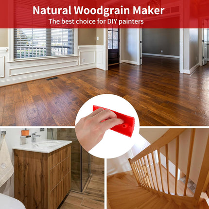 Woodgrain Texture Tool Set with Durable Ergonomic Handles | Versatile Kit for Precision and Comfort