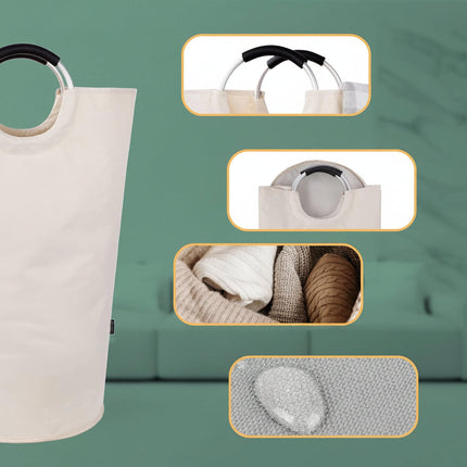 Large Waterproof Foldable Laundry Hamper with Padded Handles | 90L Capacity for Easy Carry and Space Saving Storage