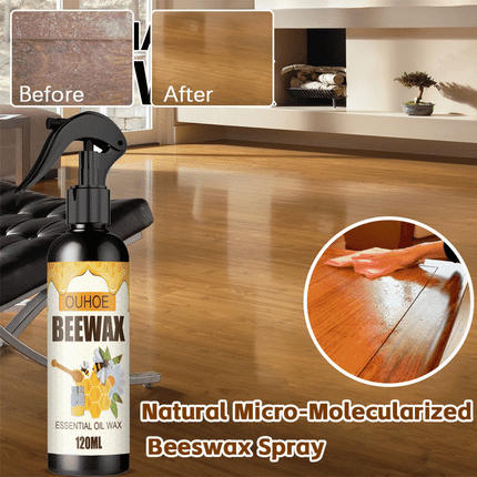 Beeswax Furniture Polish Spray for Wood, Wood Cleaner and Polish for Cabinets, Furniture Cleaner in 4.1 fl oz Bottle
