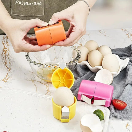 Egg Shell Opener and Cracker Tool in 3 Color Options, One Motion Egg Topper for Boiled Eggs