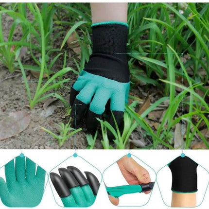 Garden Claw Gloves with Built In Digging Claw Tips, Waterproof Breathable Gloves for Planting