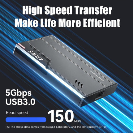 Portable External SSD with USB 3.0 for Fast PC Storage | Compact Drive for File Backup and Transport
