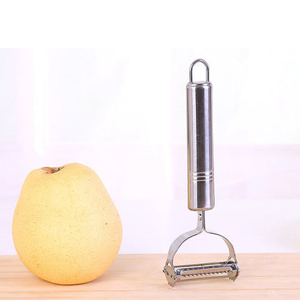 2-in-1 Vegetable Peeler and Grater with Stainless Steel Blades, Comfort-Grip Handle for Potatoes, Cucumbers and Fruit