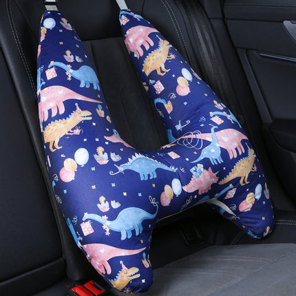 Kids Car Travel Pillow, Seat Belt Cushion with Soft Plush Padding, 14 Designs, for Children on Long Car Rides