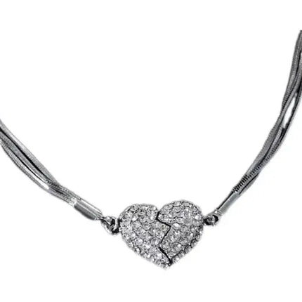 Magnetic Heart Necklace, Hypoallergenic Statement Necklace – image 4