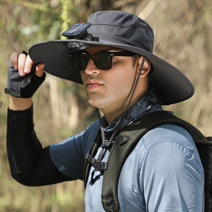 Solar-Powered Patio Hat with Adjustable Brim | Lightweight Design for Cool Comfort