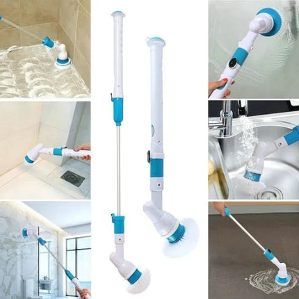 Cordless Electric Spin Scrubber with 3 Brush Heads, Rechargeable Cleaning Brush for Bathroom, Kitchen and Floors