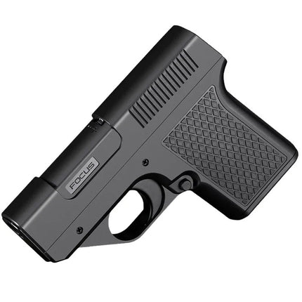 Gun Shaped Novelty Lighter with Trigger Ignition and Laser Effect, One Handed Lighter for Candles