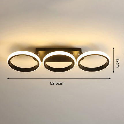 LED Ceiling Light with Overlapping Ring Design | Energy-Efficient Illumination for Modern Interiors