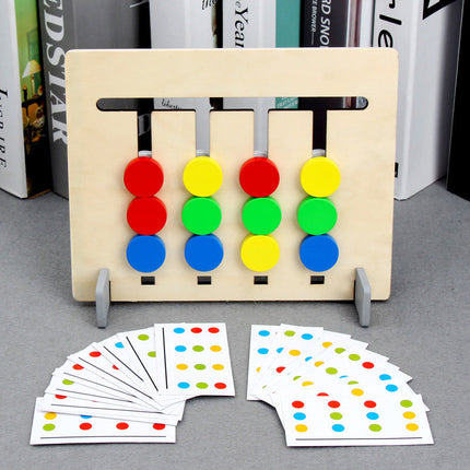 Toddler Pattern Puzzle - Color Matching Slide Board & Cards