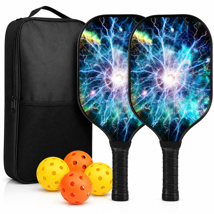 Pickleball Paddle Set with Lightweight Graphite Paddles & Balls | Complete Set for Easy Play and Comfort