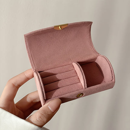 Travel Jewelry Box with Snap Closure, Velvet Keepsake Box for Rings and Earrings, Mothers Day Gift for Mom_06