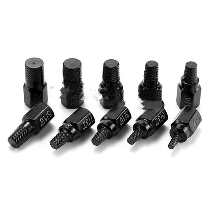 Bolt and Screw Extractor Kit, 10-Piece Drill Bit Set for Broken Bolts, Damaged Screws and Threaded Pipes, 1/8 to 13/32 Inch