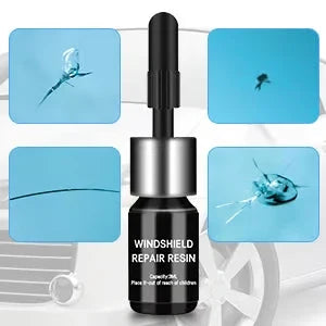 Glass and Windshield Repair Kit with Penetrating Adhesive Resin, DIY Chip, Crack and Scratch Filler for Car Windows