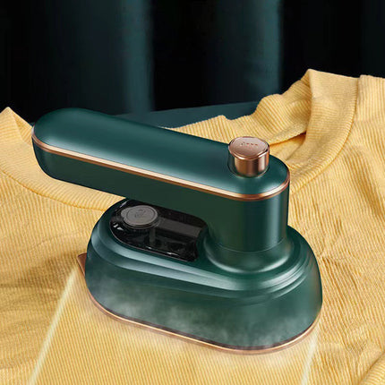 Portable Mini Steam Iron for Travel, Green, Compact Quick Heat Up Handheld Clothes Iron with Easy Water Refill