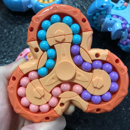 Puzzle Fidget Spinner with Smooth Rotation and Solvable Configurations, Pocket Toy for Kids and Adults