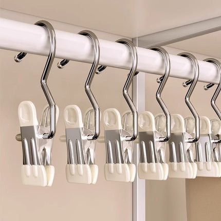 Closet Hanger Clips, Clip Hangers for Skirts and Pants, Space Saving Wardrobe Organizer, Set of 5 or 20